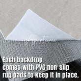 Aperturee - Aperturee Grey Mixed Nature Mable Texture Fabric Floor Mat